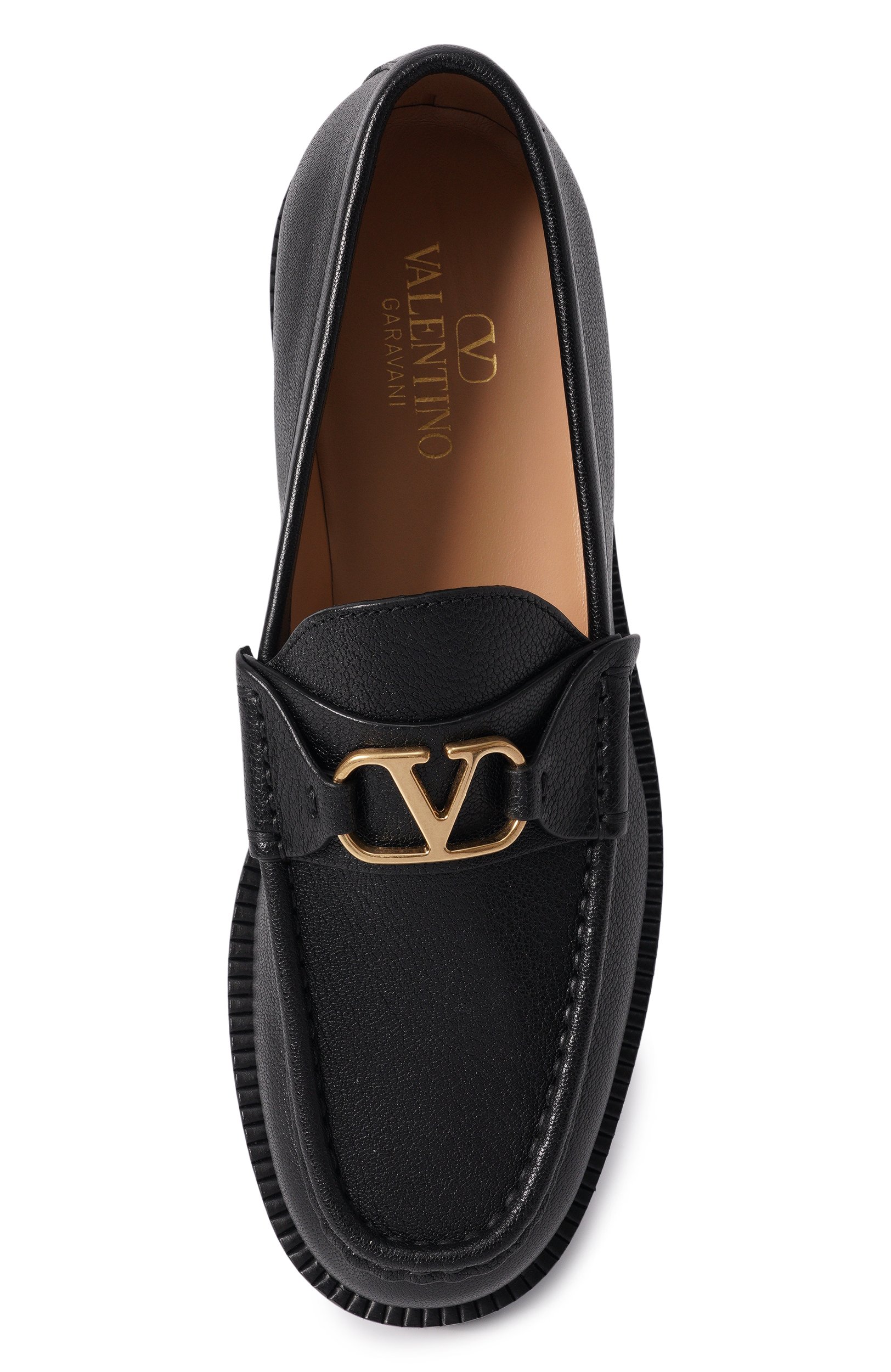 Кожаные лоферы vlogo signature VALENTINO черного цвета по цене 118000 руб., арт. 9W2S0NF5/NDB, фото 6 Кожаные лоферы vlogo signature VALENTINO, арт. 9W2S0NF5/NDB, фото 6