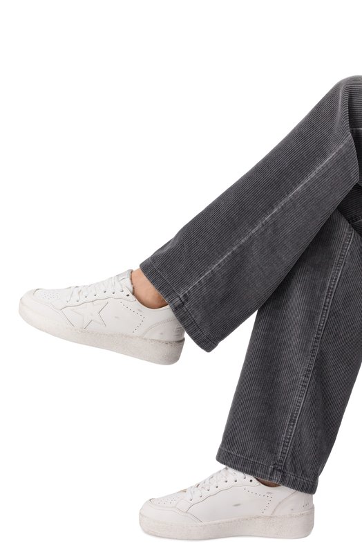 Кожаные кеды Ball Star Golden Goose Deluxe Brand GWF00804.F007322 Белый  GWF00804.F007322 Фото 2