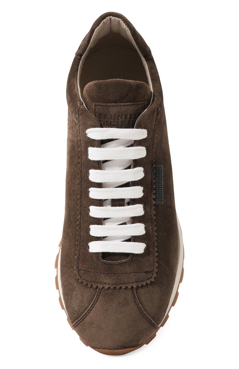 Замшевые кроссовки BRUNELLO CUCINELLI темно-коричневого цвета по цене 97250 руб., арт. MZSFGBP117, фото 6 Замшевые кроссовки BRUNELLO CUCINELLI, арт. MZSFGBP117, фото 6