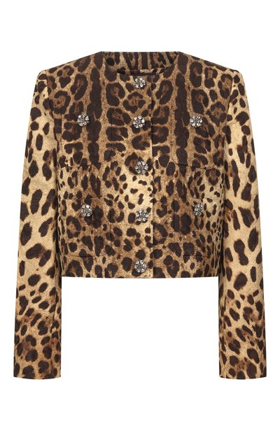 Женский жакет из хлопка и шелка DOLCE & GABBANA, арт. F27HKZ/FSTB3