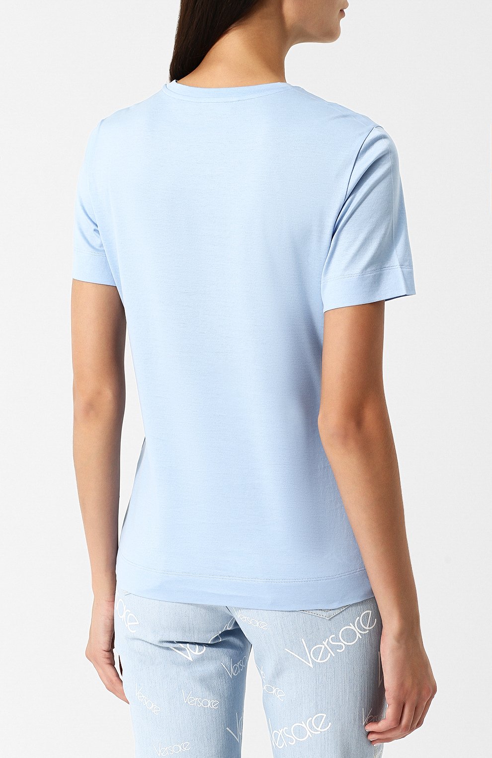 Хлопковая футболка с логотипом бренда VERSACE, арт. A80805/A201952, фото 4