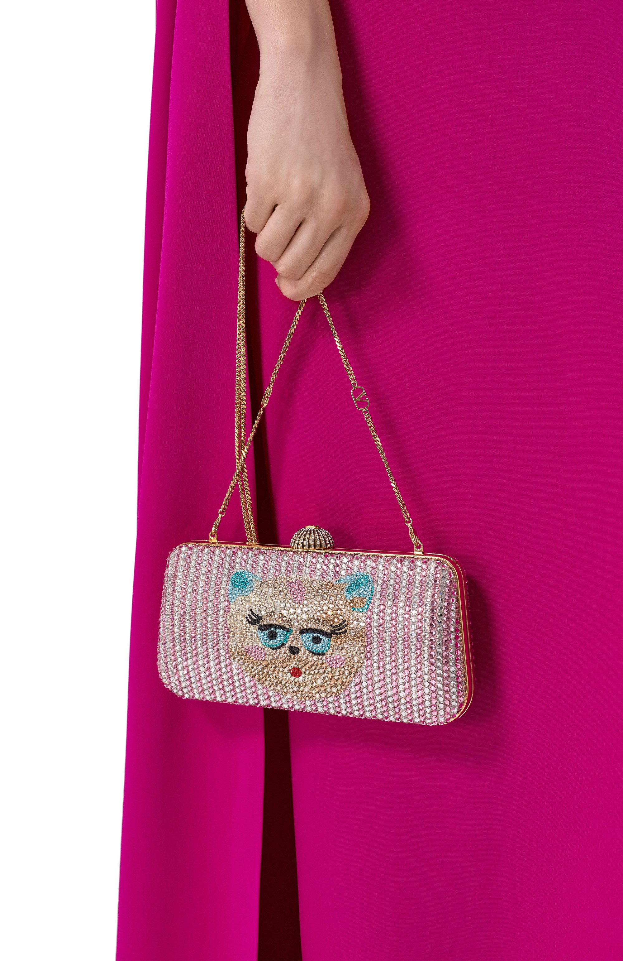 Клатч carry secrets VALENTINO розового цвета по цене 582000 руб., арт. 8W2B0S02/TWY, фото 2 Клатч carry secrets VALENTINO, арт. 8W2B0S02/TWY, фото 2
