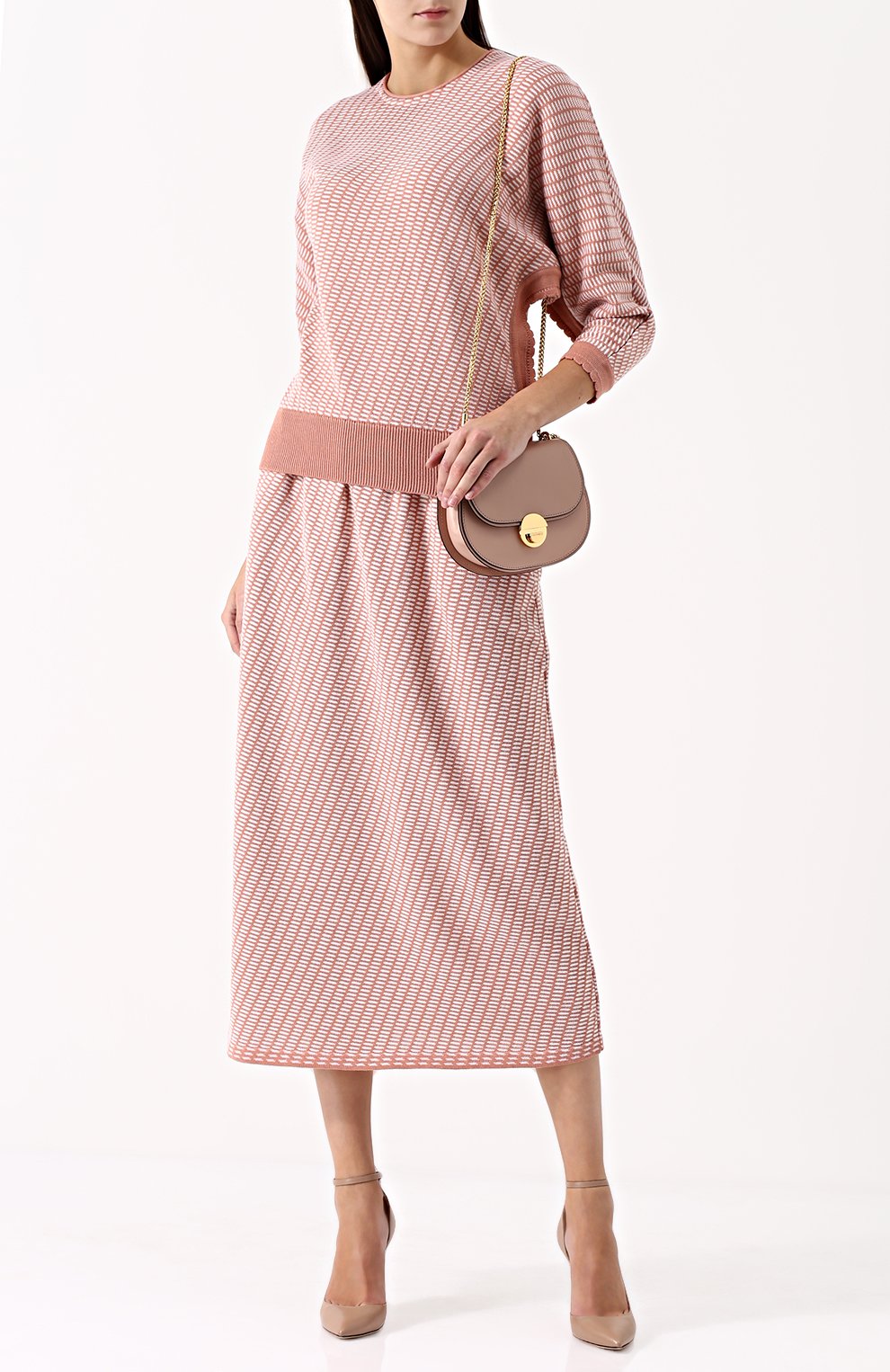 Юбка-миди из смеси хлопка и шерсти с широким поясом MOLLI, арт. M1W172003, фото 2