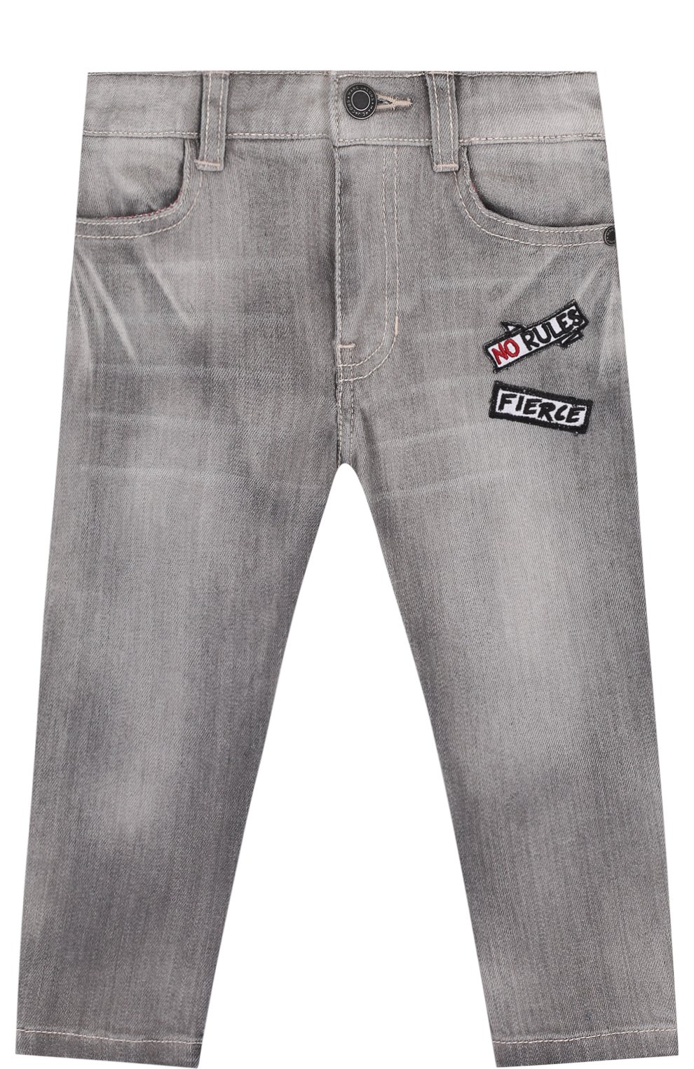 Джинсы с декоративными потертостями и нашивками MARC JACOBS (THE), арт. W24170/6A-12A, фото 1