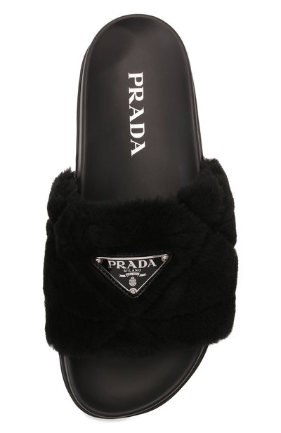Меховые шлепанцы PRADA, арт. 1XX592-173-F0002-020, фото 4