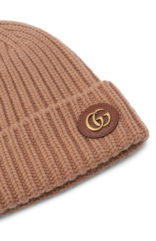Шапка из шерсти и кашемира Gucci 764594/3GB02 Бежевый  764594/3GB02 Фото 3