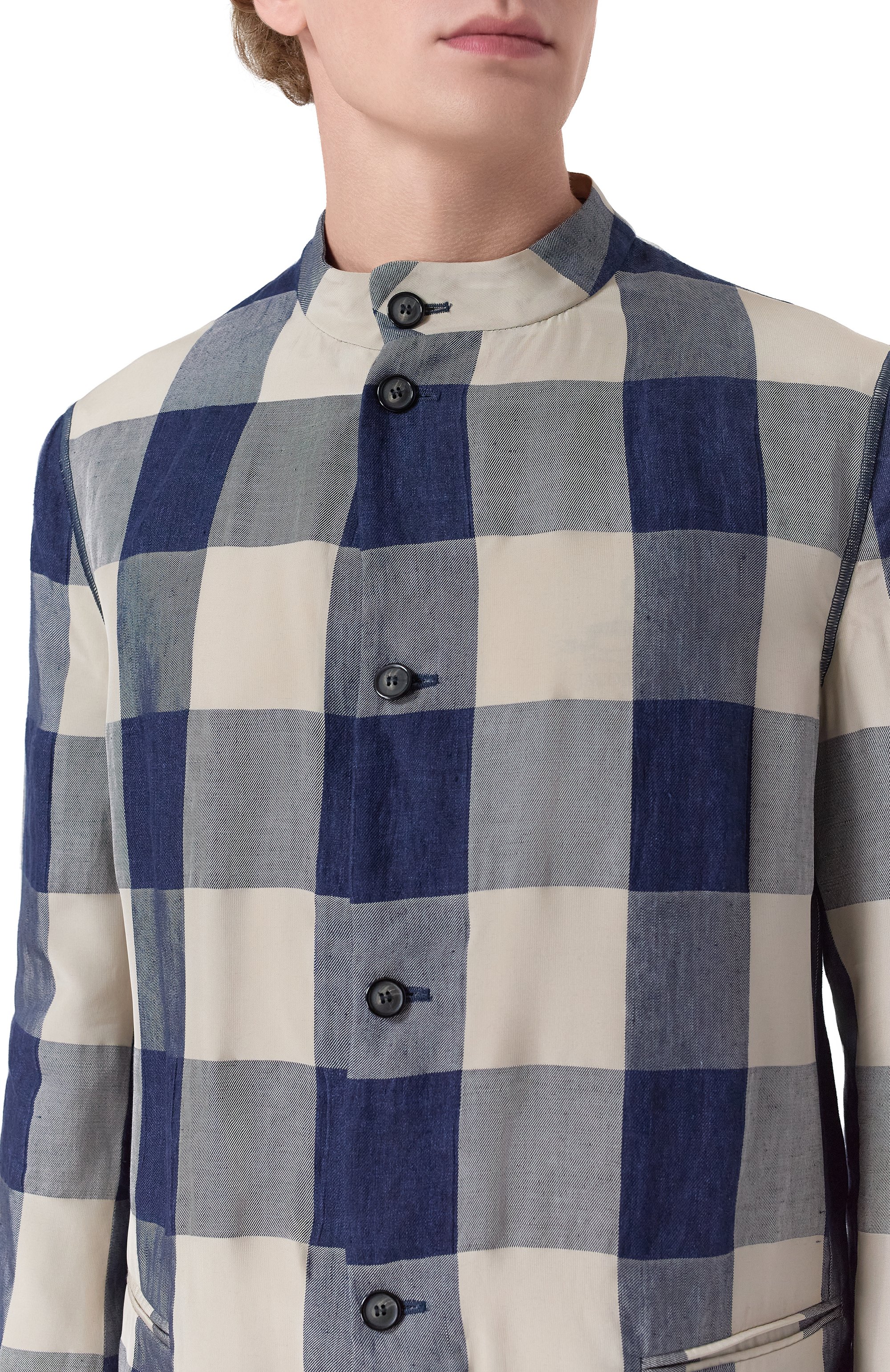 Пиджак изо льна и вискозы GIORGIO ARMANI, арт. 0WGGG0IL/T02H0, фото 5