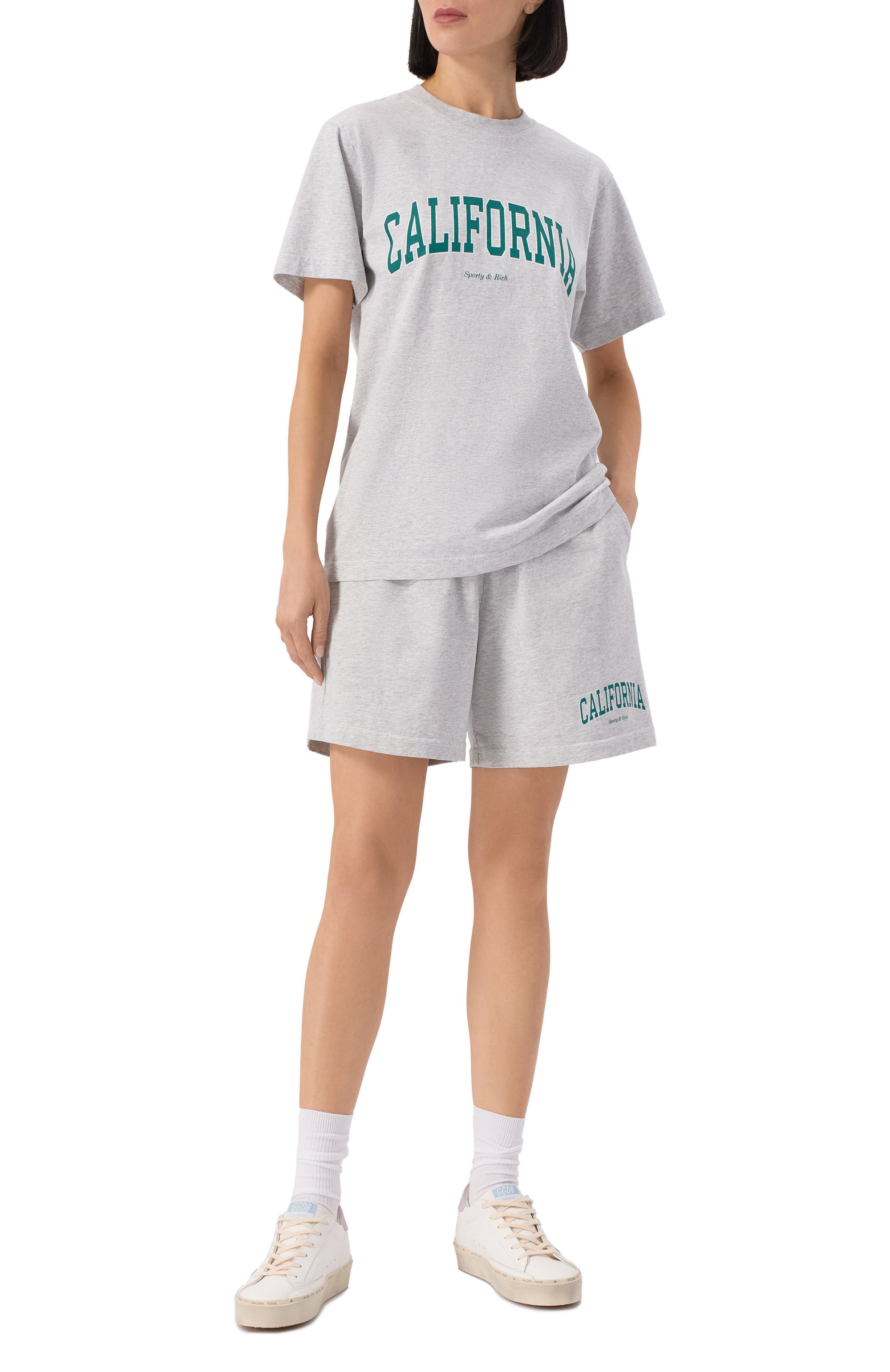 Хлопковые шорты SPORTY AND RICH, арт. SH039622501GY03, фото 2