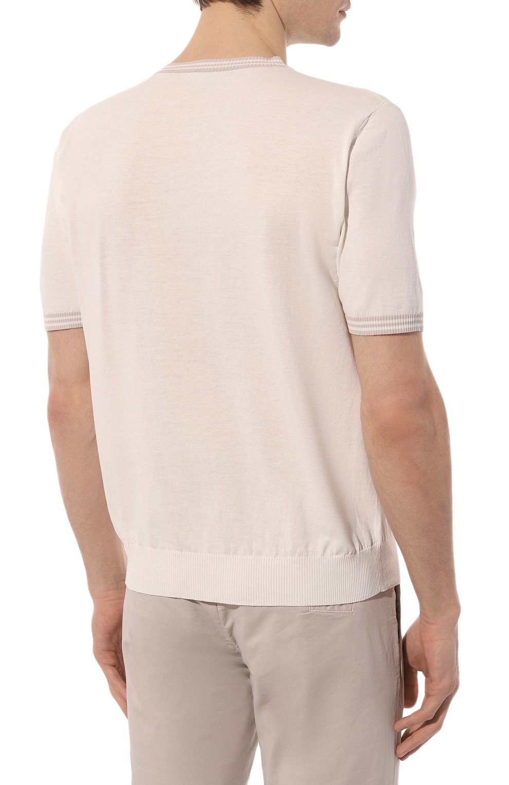 Хлопковый джемпер ELEVENTY PLATINUM кремового цвета по цене 29950 руб., арт. G76MAGG41 MAG0G022, фото 4 Хлопковый джемпер ELEVENTY PLATINUM, арт. G76MAGG41 MAG0G022, фото 4