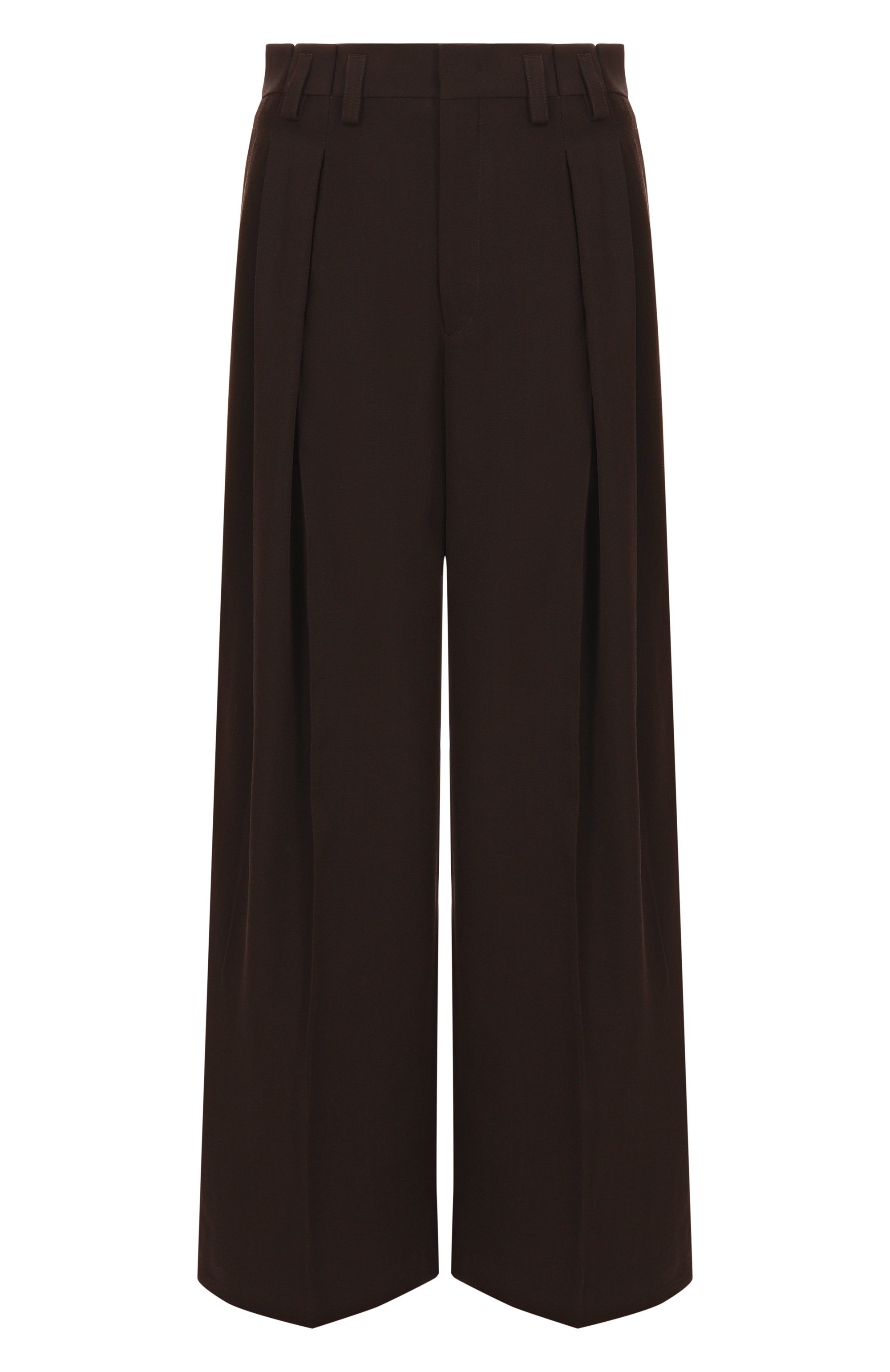 Брюки из вискозы и шелка JIL SANDER коричневого цвета по цене 259000 руб., арт. J21KA0265/J65005, фото 1 Брюки из вискозы и шелка JIL SANDER, арт. J21KA0265/J65005, фото 1