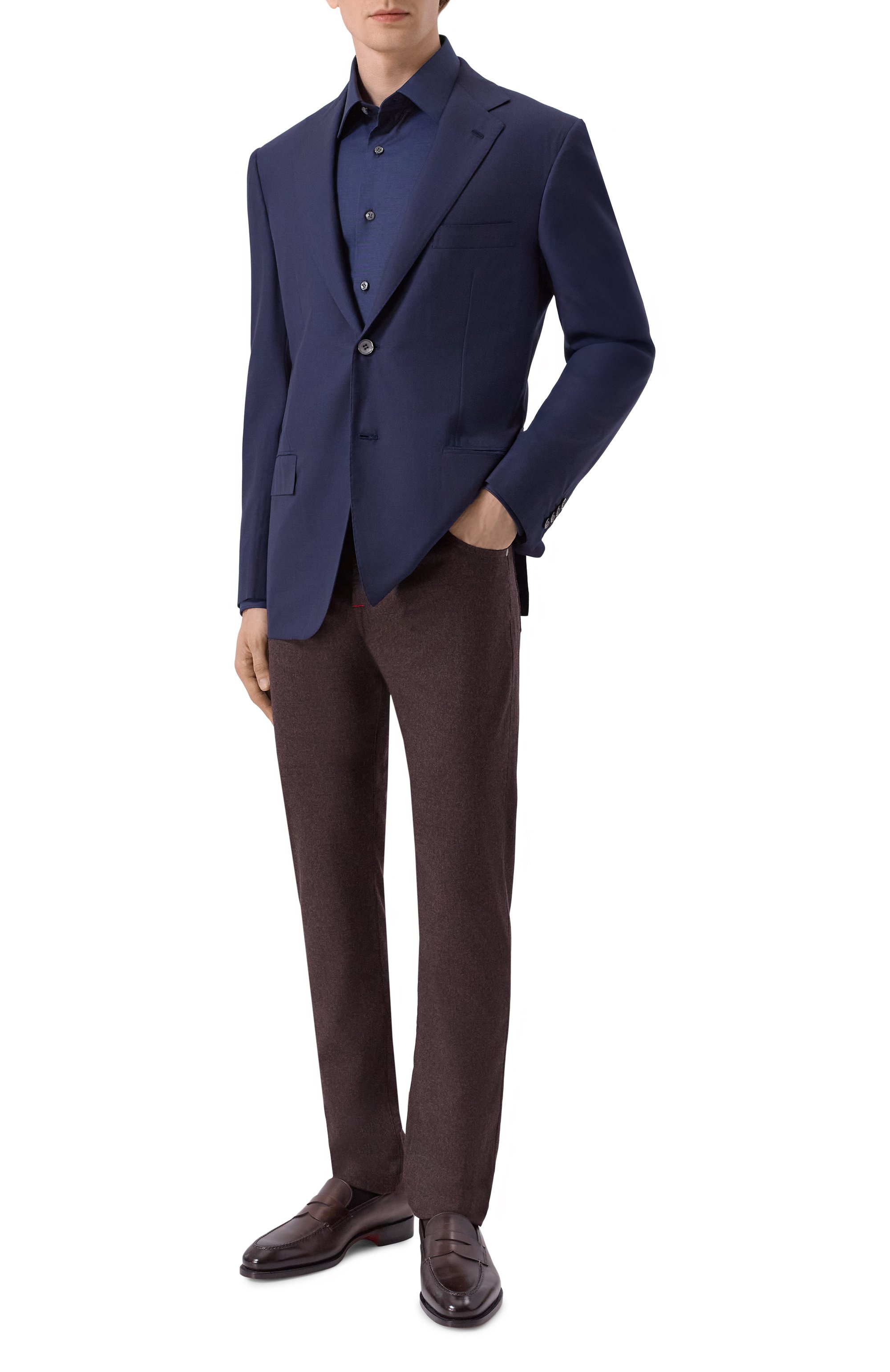 Хлопковая сорочка BRIONI, арт. RCB40L/0D04P, фото 2