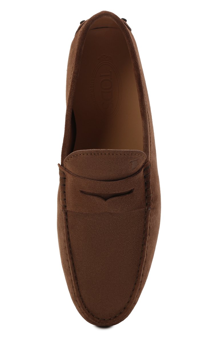 Мужские замшевые мокасины TOD’S коричневого цвета, арт. XXM64C00640RE0 | Фото 6 (Материал внутренний: Натуральная кожа; Стили: Кэжуэл; Нос: Не проставлено; Материал внешний: Натуральная кожа, Замша; Автоматизация состава: Проставлено)