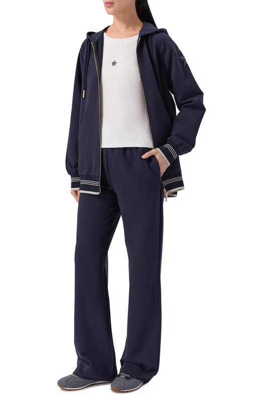 Хлопковая толстовка Lorena Antoniazzi FE07/9999 Синий  FE07/9999 Фото 2