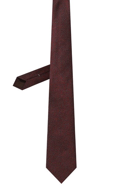 Шелковый галстук CANALI бордового цвета по цене 17600 руб., арт. 18/HJ03770, фото 3 Шелковый галстук CANALI, арт. 18/HJ03770, фото 3