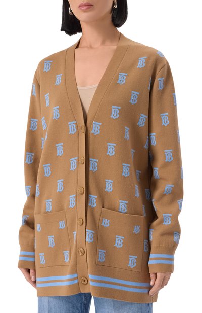 Кардиган из шерсти и шелка BURBERRY, арт. 8065919 A1420, фото 3