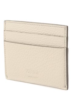 Мужской кожаный футляр для кредитных карт ZEGNA кремвого цвета, арт. LHCVM/E1817Z | Фото 2 (Материал сплава: Проставлено; Нос: Не проставлено; Материал: Натуральная кожа)