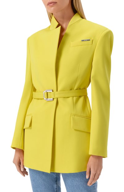 Шерстяной жакет THE ATTICO желтого цвета по цене 184500 руб., арт. 260WCG00090/WWW065AA, фото 3 Шерстяной жакет THE ATTICO, арт. 260WCG00090/WWW065AA, фото 3