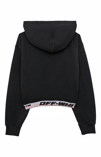 Хлопковое худи OFF-WHITE черного цвета по цене 41300 руб., арт. OGBB005C99FLE0011010, фото 2 Хлопковое худи OFF-WHITE, арт. OGBB005C99FLE0011010, фото 2
