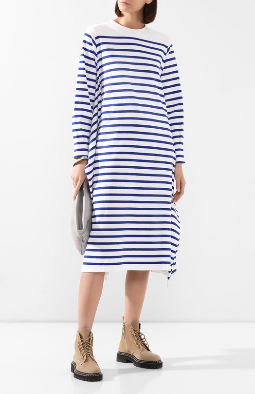 Хлопковое платье HYKE Чёрный, белый, фото 2