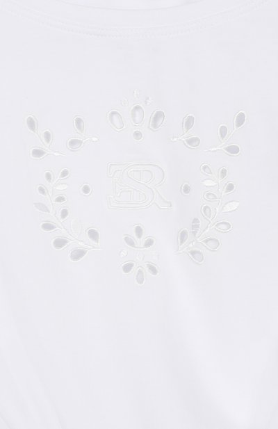 Хлопковая футболка ERMANNO SCERVINO белого цвета по цене 12000 руб., арт. Z1G609, фото 3 Хлопковая футболка ERMANNO SCERVINO, арт. Z1G609, фото 3