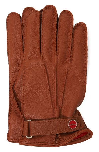 Мужские кожаные перчатки KITON, арт. UGU023K0257F08