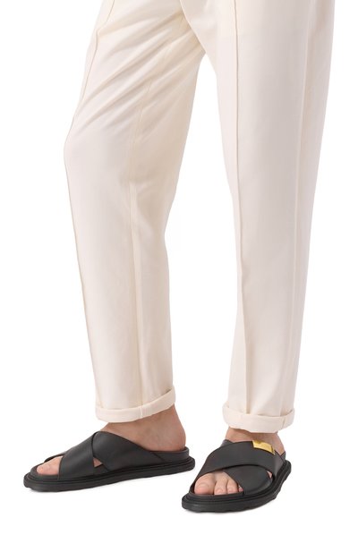 Кожаные шлепанцы MOSCHINO, арт. 28063/GA0, фото 3