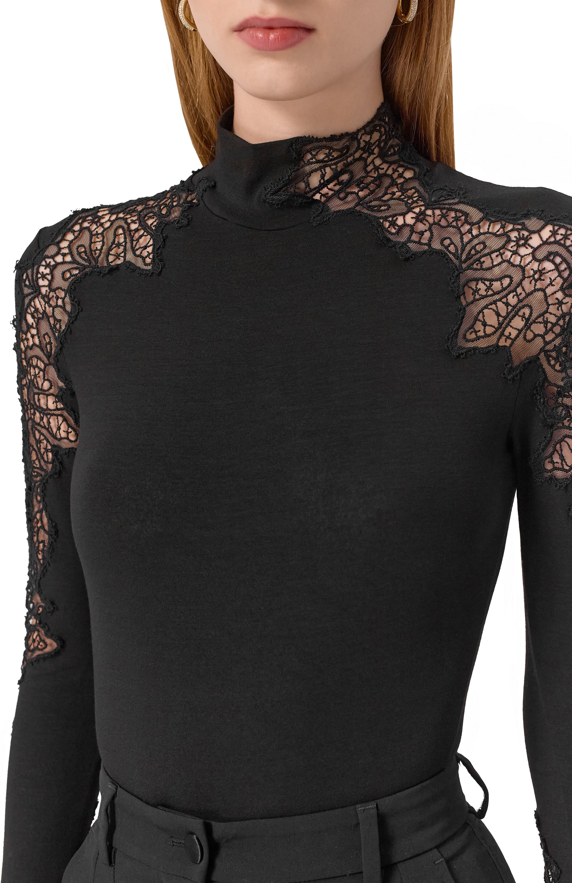 Боди из вискозы ERMANNO SCERVINO черного цвета по цене 99500 руб., арт. D474Y301SQW, фото 5 Боди из вискозы ERMANNO SCERVINO, арт. D474Y301SQW, фото 5