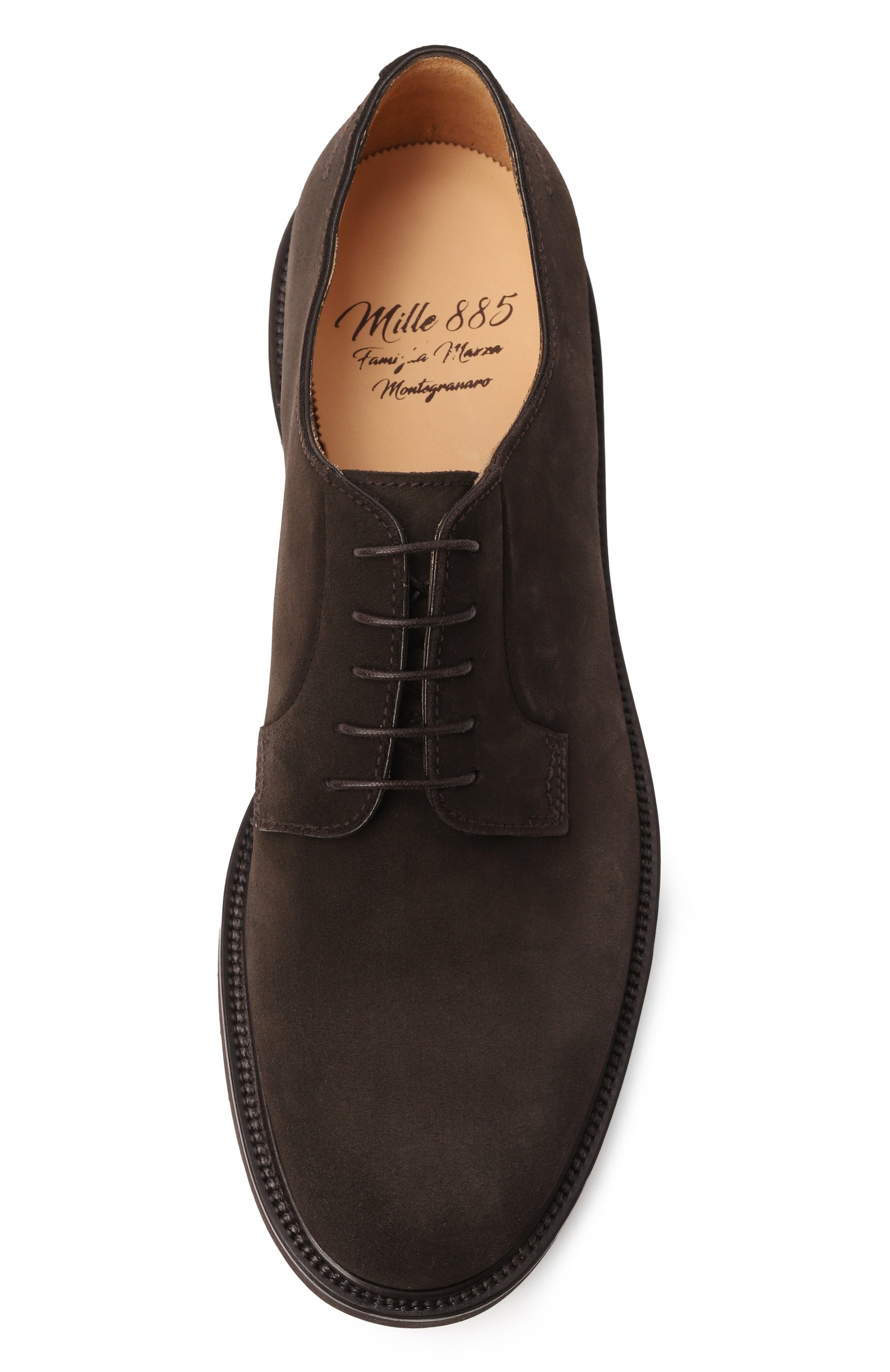 Замшевые дерби boston MILLE 885 темно-коричневого цвета по цене 39750 руб., арт. B0ST0N/BUCK, фото 6 Замшевые дерби boston MILLE 885, арт. B0ST0N/BUCK, фото 6