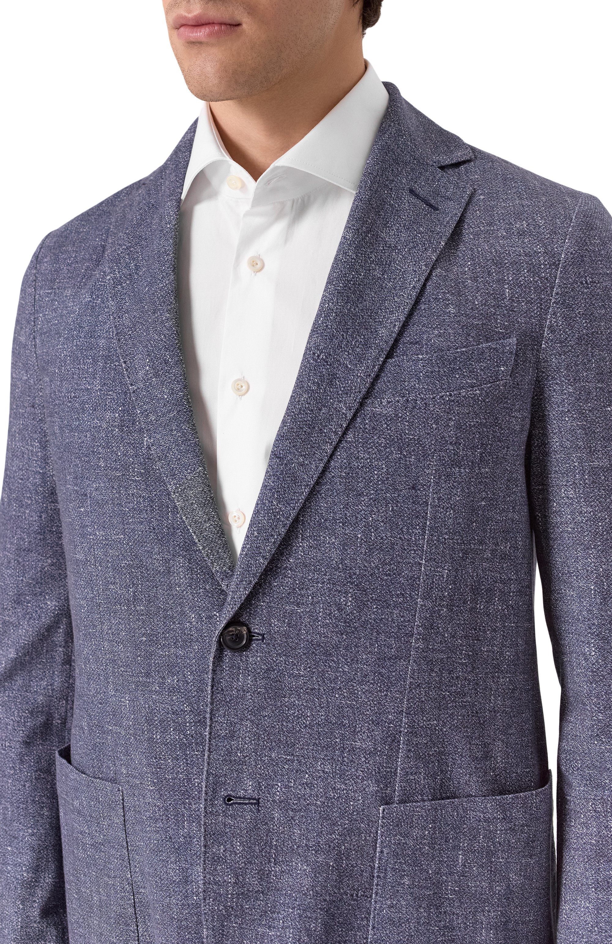 Хлопковый пиджак CIRCOLO 1901 синего цвета по цене 63400 руб., арт. CN4776, фото 7 Хлопковый пиджак CIRCOLO 1901, арт. CN4776, фото 7