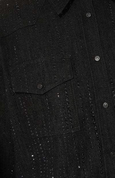 Джинсовая рубашка DONDUP черного цвета по цене 129500 руб., арт. DC233/DS0258D GT1W, фото 5 Джинсовая рубашка DONDUP, арт. DC233/DS0258D GT1W, фото 5