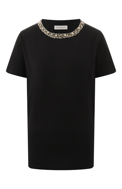 Женская хлопковая футболка NINA RICCI, арт. 24AJT0021/C01075