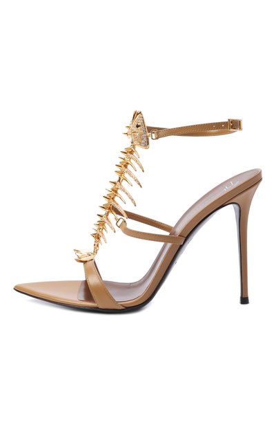 Кожаные босоножки slim 2.0 105 GIUSEPPE ZANOTTI DESIGN светло-коричневого цвета по цене 276500 руб., арт. E600001, фото 4 Кожаные босоножки slim 2.0 105 GIUSEPPE ZANOTTI DESIGN, арт. E600001, фото 4