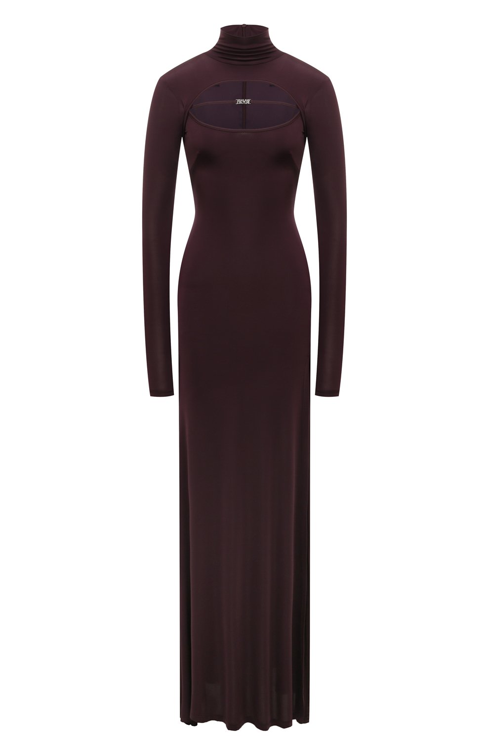 Платье из вискозы VERSACE JEANS COUTURE фиолетового цвета по цене 47100 руб., арт. 77HA0902/J0007, фото 1 Платье из вискозы VERSACE JEANS COUTURE, арт. 77HA0902/J0007, фото 1