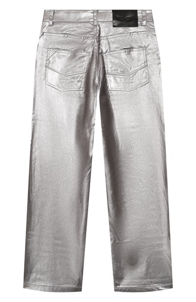 Брюки из вискозы ZADIG AND VOLTAIRE серебряного цвета по цене 20600 руб., арт. X60452, фото 2 Брюки из вискозы ZADIG AND VOLTAIRE, арт. X60452, фото 2