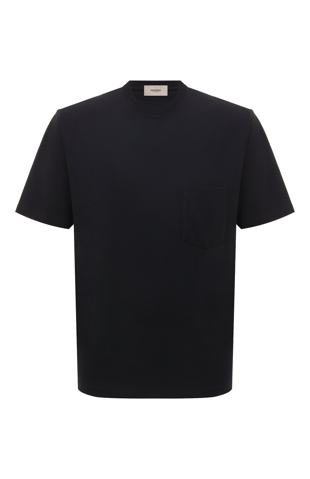 Хлопковая футболка AGNONA темно-синего цвета по цене 34900 руб., арт. TT07U2E, фото 1 Хлопковая футболка AGNONA, арт. TT07U2E, фото 1