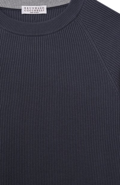 Хлопковый пуловер BRUNELLO CUCINELLI, арт. B29M40000B, фото 3