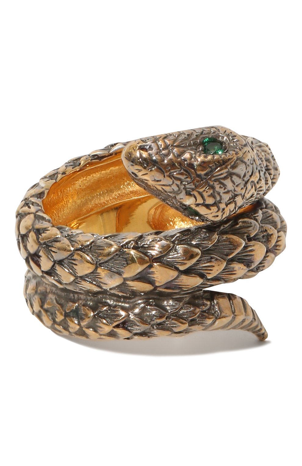 Кольцо two rounds snake QUEENSBEE золотого цвета по цене 36300 руб., арт. 102007, фото 1 Кольцо two rounds snake QUEENSBEE, арт. 102007, фото 1