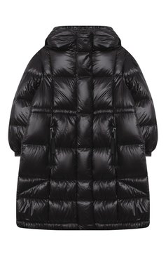 Детская пуховое пальто MONCLER черного цвета, арт. F2-954-1C506-10-539ST/4-6A | Фото 1 (Материал утеплителя: Пух и перо; Материал подклада: Синтетический материал; Материал внешний: Синтетический материал; Рукава: Длинные; Девочки Кросс-КТ: Пуховик-верхняя одежда; Кросс-КТ: Зима; Региональные ограничения белый список (Axapta Mercury): RU; Драгоценные камни: Проставлено; Материал сплава: Проставлено; Ростовка одежда: 5 лет | 110 см)