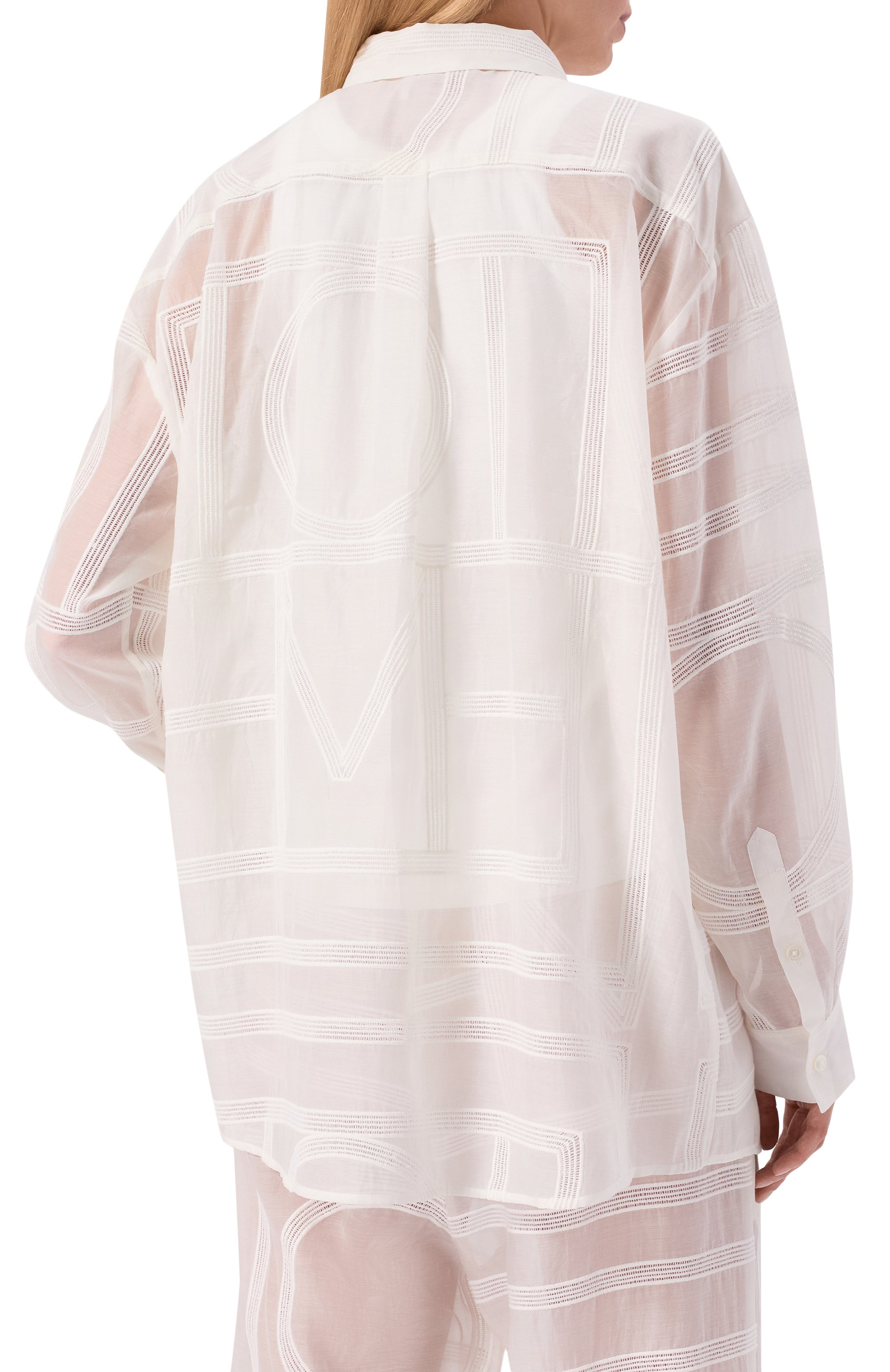 Рубашка из хлопка и шелка TOTEME, арт. 253-WRT0480-FB0441, фото 4