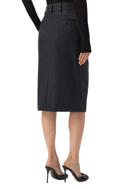 Шерстяная юбка DOLCE & GABBANA темно-серого цвета по цене 136500 руб., арт. F4DGHT/FU291, фото 4 Шерстяная юбка DOLCE & GABBANA, арт. F4DGHT/FU291, фото 4