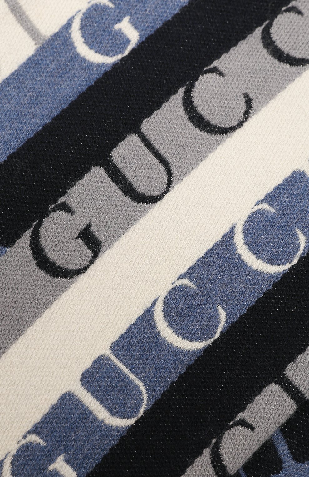 Шарф из шерсти и хлопка GUCCI синего цвета по цене 51840 руб., арт. 634166 3GD91, фото 4 Шарф из шерсти и хлопка GUCCI, арт. 634166 3GD91, фото 4