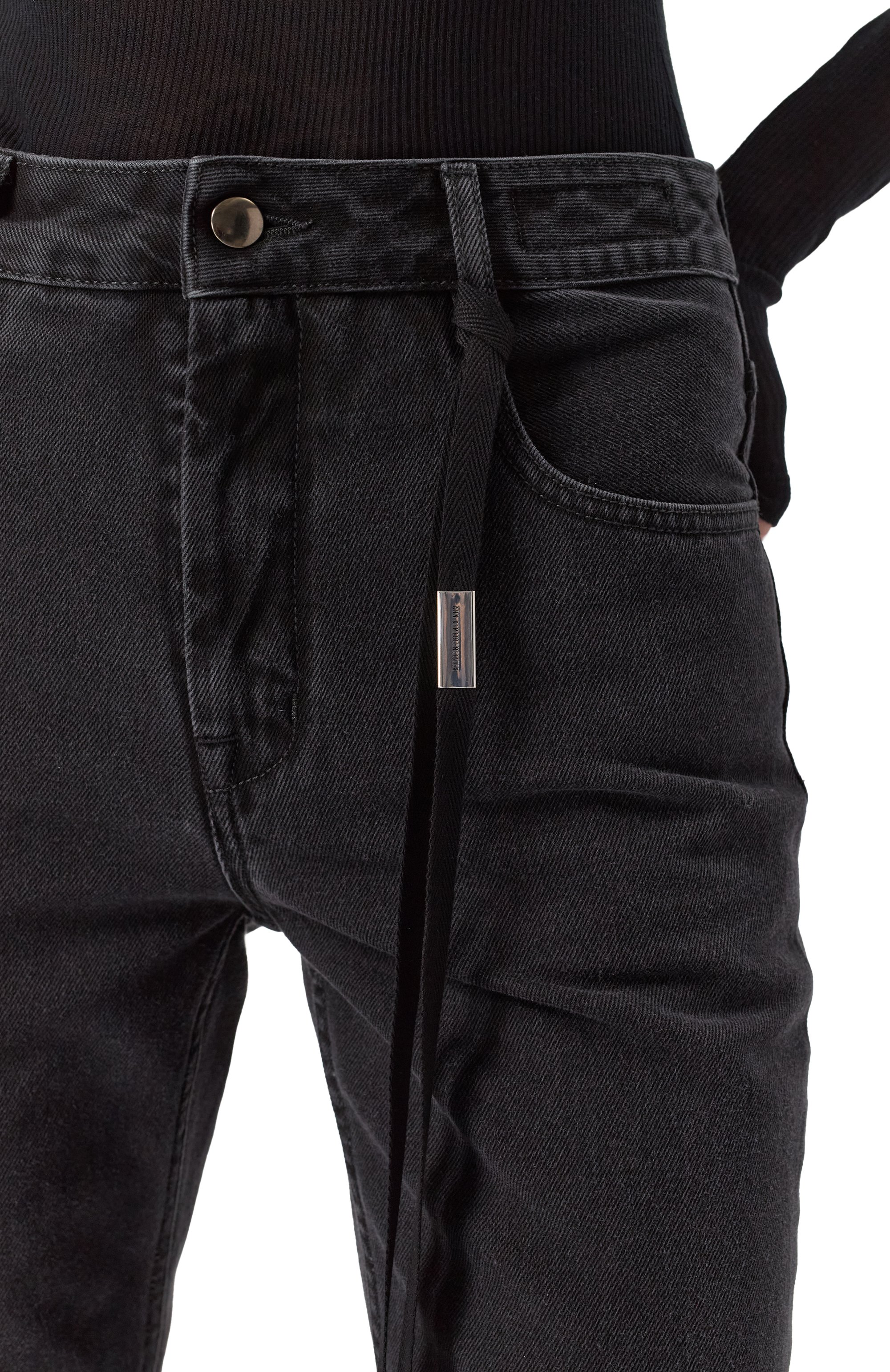 Джинсы ANN DEMEULEMEESTER темно-серого цвета по цене 72650 руб., арт. B0012724/FA039, фото 5 Джинсы ANN DEMEULEMEESTER, арт. B0012724/FA039, фото 5