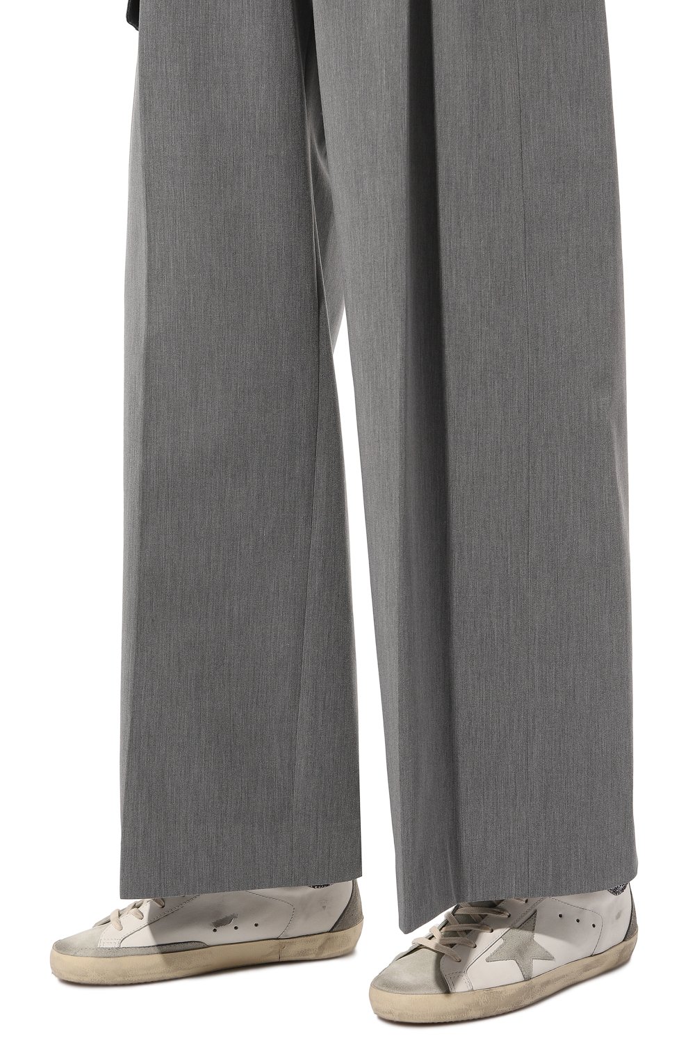 Кожаные кеды super star GOLDEN GOOSE DELUXE BRAND белого цвета по цене 61750 руб., арт. GWF00102.F004108, фото 3 Кожаные кеды super star GOLDEN GOOSE DELUXE BRAND, арт. GWF00102.F004108, фото 3