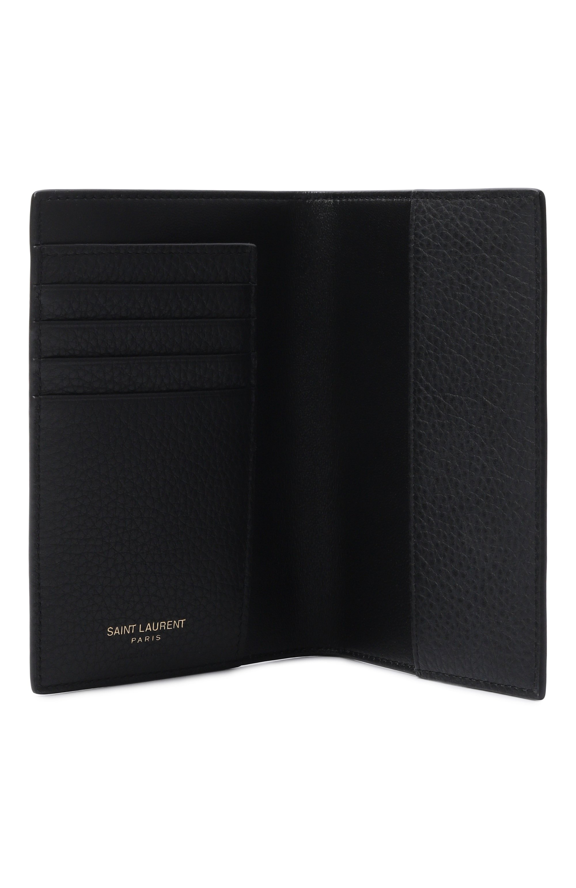 Кожаная обложка для паспорта SAINT LAURENT черного цвета по цене 69150 руб., арт. 863679/AAET9, фото 3 Кожаная обложка для паспорта SAINT LAURENT, арт. 863679/AAET9, фото 3