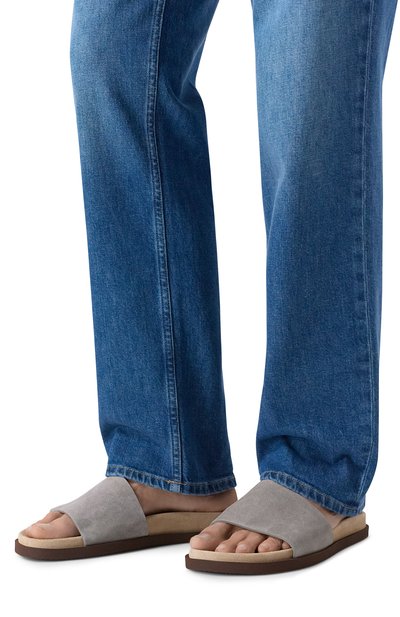 Замшевые шлепанцы BRUNELLO CUCINELLI, арт. MZUS0LY236, фото 3