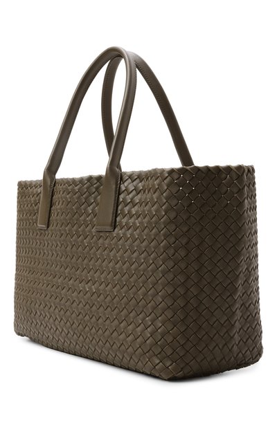 Сумка-тоут cabat medium BOTTEGA VENETA хаки цвета по цене 998000 руб., арт. 608810/V10W1, фото 4 Сумка-тоут cabat medium BOTTEGA VENETA, арт. 608810/V10W1, фото 4