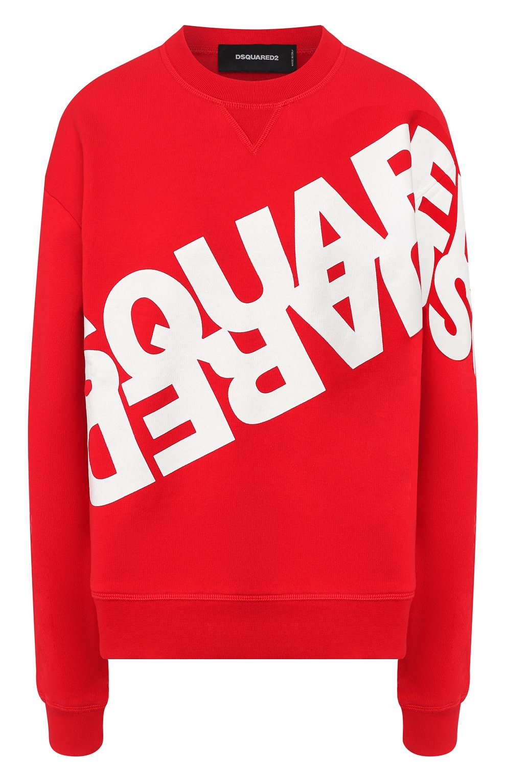 Хлопковый свитшот DSQUARED2 красного цвета по цене 27400 руб., арт. S75GU0282/S25042, фото 1 Хлопковый свитшот DSQUARED2, арт. S75GU0282/S25042, фото 1