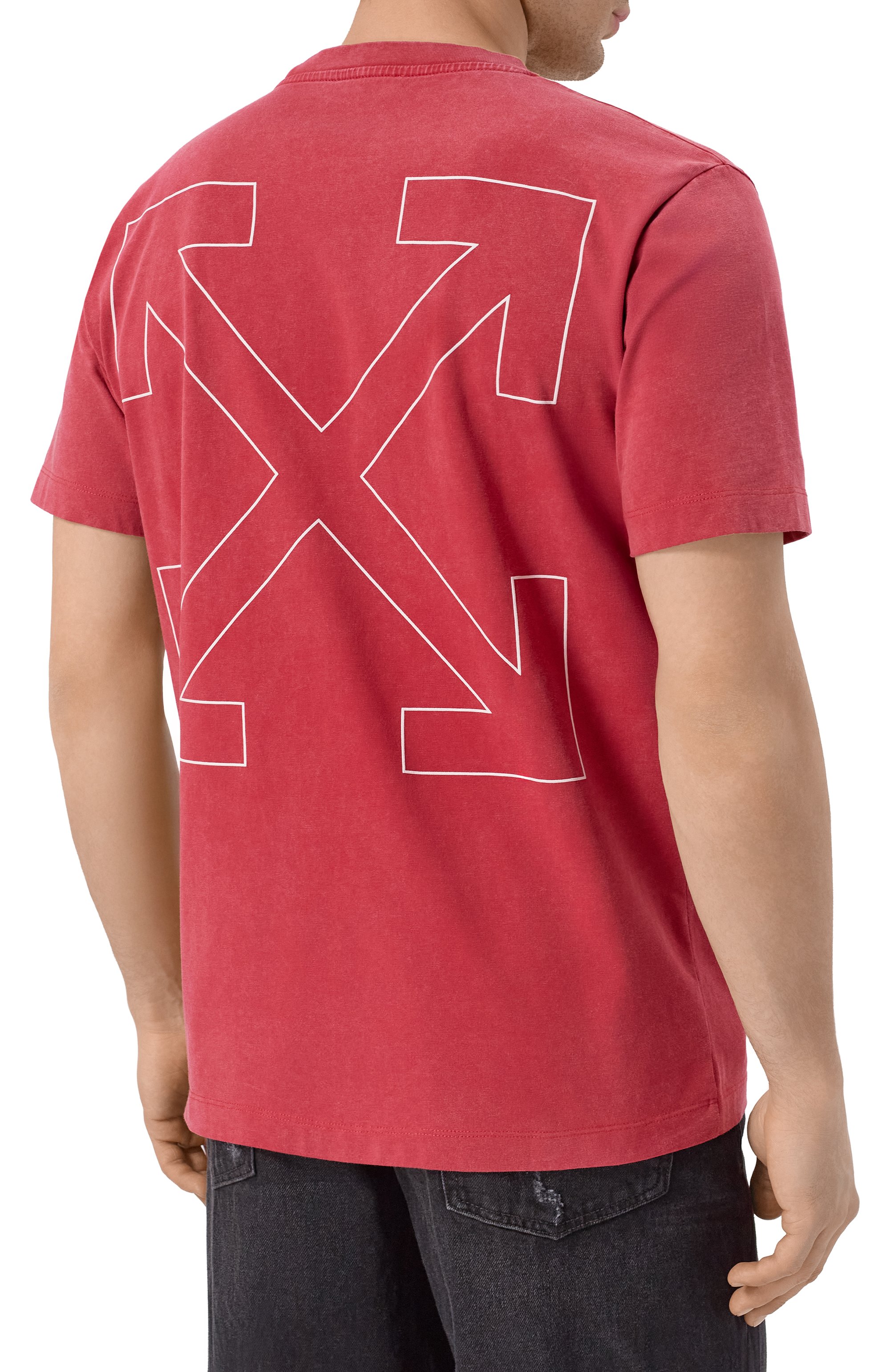 Хлопковая футболка OFF-WHITE, арт. 0MAA027F25JER00D, фото 4