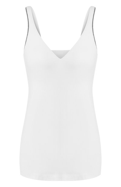 Женский хлопковый топ BRUNELLO CUCINELLI, арт. M0T18BA702