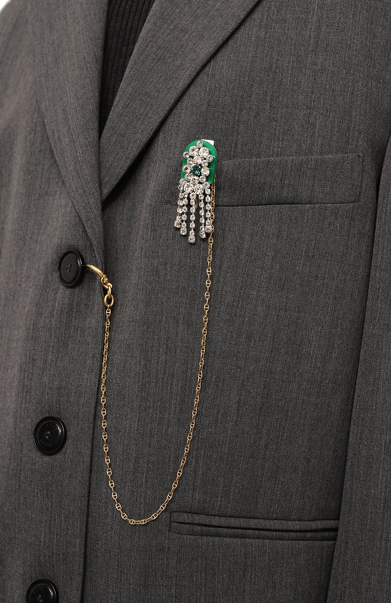 Женская брошь MAISON MARGIELA золотого цвета, арт. SM1VK0046 P6479 | Фото 2 (Нос: Не проставлено; Региональные ограничения белый список (Axapta Mercury): Не проставлено; Материал: Металл)